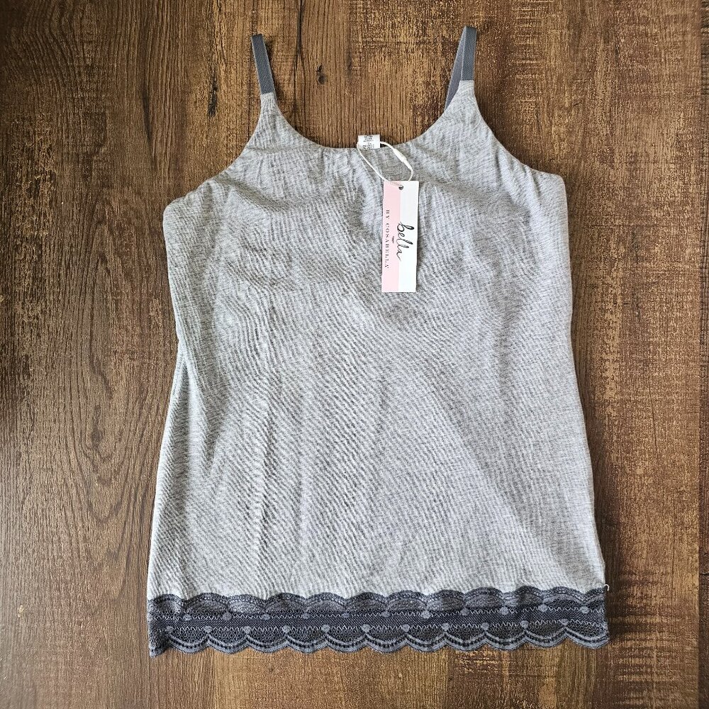NWT!! Cosabella Avi Cotton Tween Spaghetti Strap Camisole Tank S, M Heather Gray